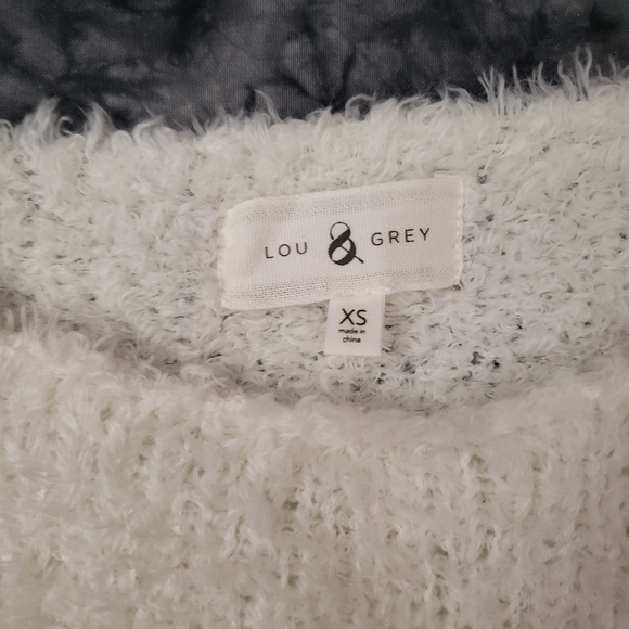 Lou & Grey White Fuzzy Soft Knit Warm Sweater - Picture 6 of 8